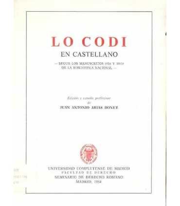 Lo Codi en Castellano según los Manuscritos 6416 y