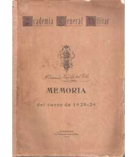 Academia General Militar. Memoria del Curso de 192
