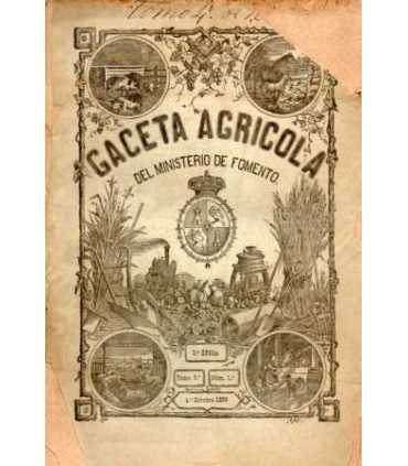 Gaceta Agrícola del Ministerio de Fomento, Nº 1