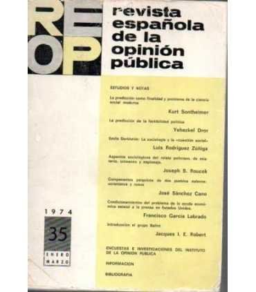 Revista española de la opinión pública, 35. Enero-