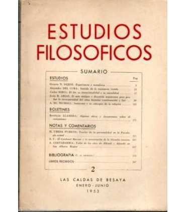 Estudios Filosóficos, 2 Enero-Junio 1953