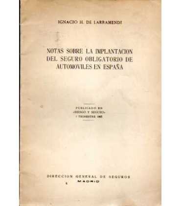Notas sobre la implantación del seguro obligatorio