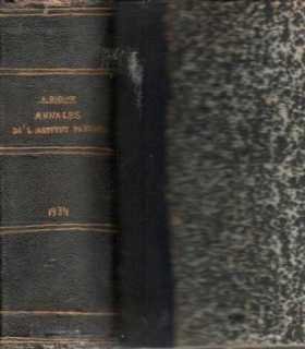 Annales de L`Institut Pasteur, 48.