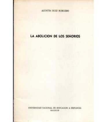 Abolición de los Señoríos. Separata del nº 20 de l