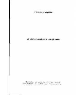 La Universidad en la que yo creo
