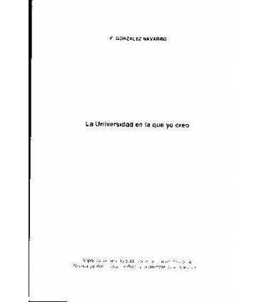 La Universidad en la que yo creo