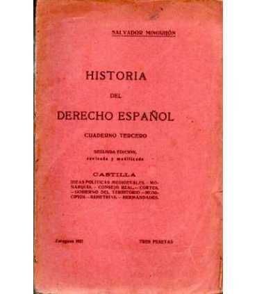 Historia del Derecho Español, cuaderno tercero