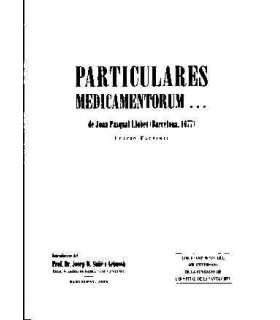 Particulares Medicamentorum