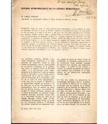 Estudio antropológico de un cráneo hidrocéfalo