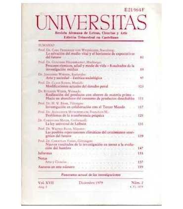 Universitas. Revista alemana de Letras, Ciencias y