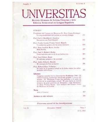 Universitas. Revista alemana de Letras, Ciencias y