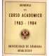 Memoria del Curso Academico 1983-1984