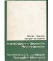 Französisch-Deutsche Rechtssprache. Terminologie J