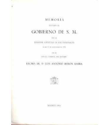 Memoria elevada al Gobierno de S.M. en la Solemne