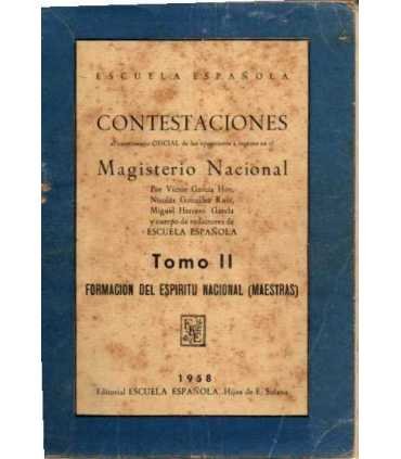 Escuela Española. Contestaciones al cuestionario O