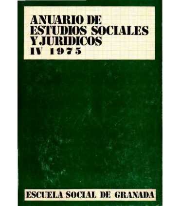 Anuario de Estudios Sociales y Jurídicos IV. 1975
