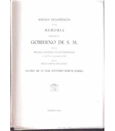 Anexos Estadísticos a la Memoria elevada al Gobier