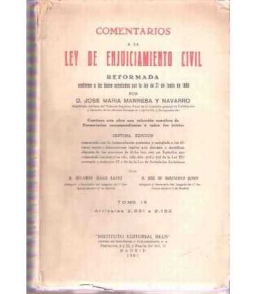 Comentarios a la Ley de Enjuiciamiento Civil Refor