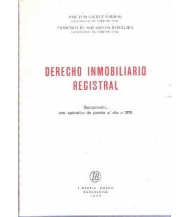 Derecho inmobiliario registral