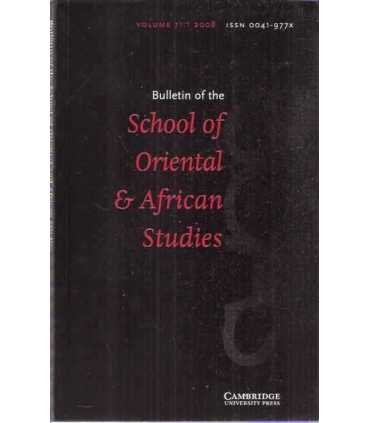 Bulletin of de School of Oriental and African Stud