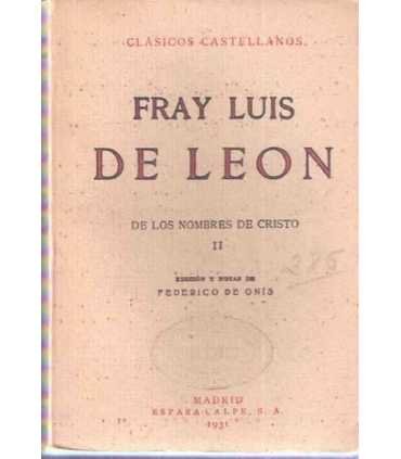 De los nombres de Cristo II