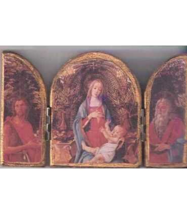 Virgen entronizada con Niño y Santos