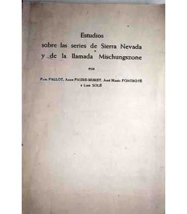 Estudios sobre las series de Sierra Nevada y de la