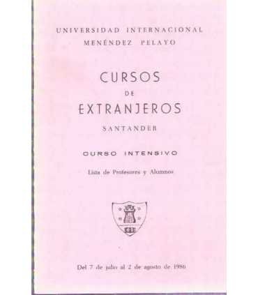 Cursos de extranjeros. Curso intensivo. Universida