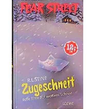 Zugeschneit. Rote Tinte auf weißem Schnee