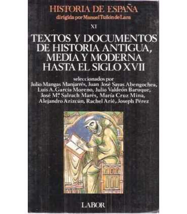 Historia de España XI: Textos y Documentos de Hist