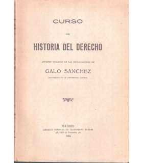 Curso de Historia del Derecho