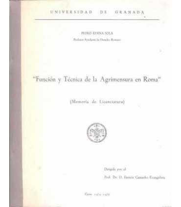 Función y Técnica de la Agrimensura en Roma