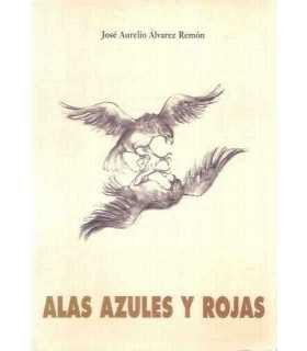 Alas azules y rojas