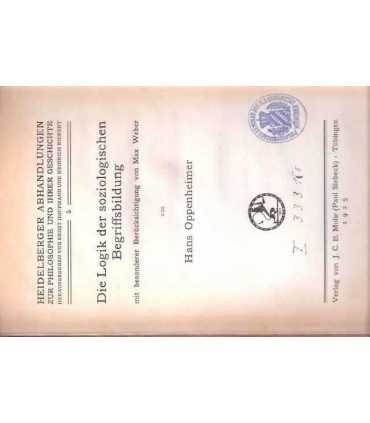 Die Logik der soziologischen Begriffsbildung