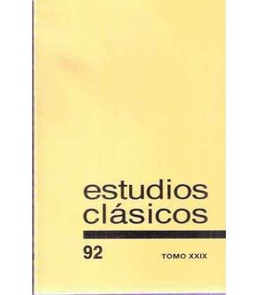 Estudios Clásicos 92, tomo XXIX