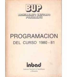BUP. Programación del curso 1980-81
