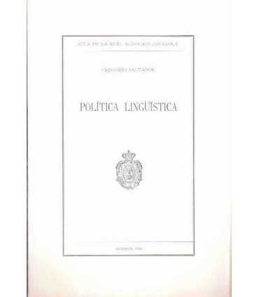 Política lingüística. Conferencia pronunciada el 7