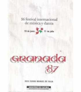 36 festival internacional de música y danza. Grana