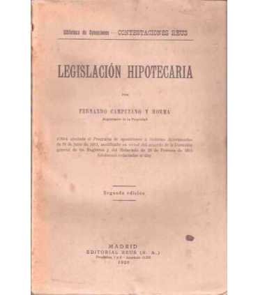 Legislación hipotecaria