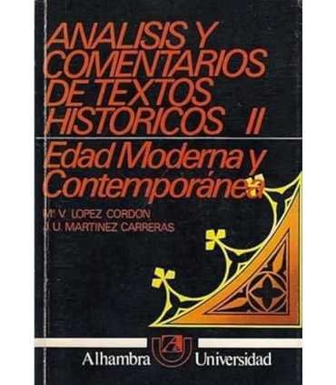 Análisis y comentarios de textos históricos: Volum