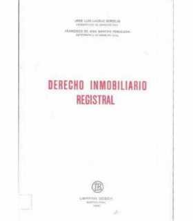 Derecho Inmobiliario Registral