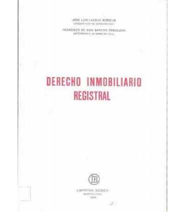 Derecho Inmobiliario Registral