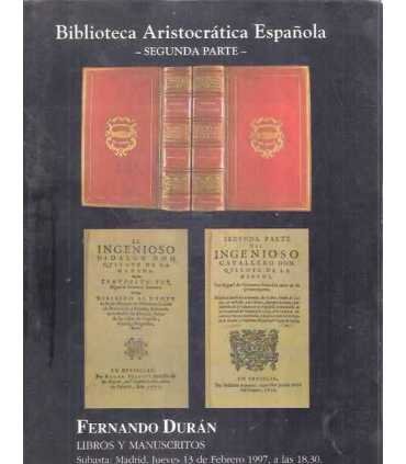 Biblioteca Aristocrática Española. Segunda Parte.