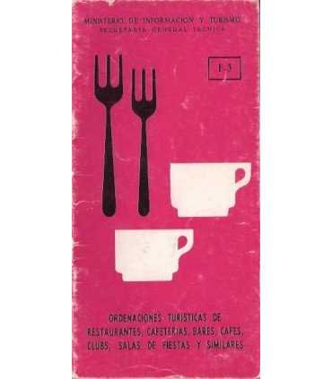 Ordenaciones turísticas de restaurantes, cafetería