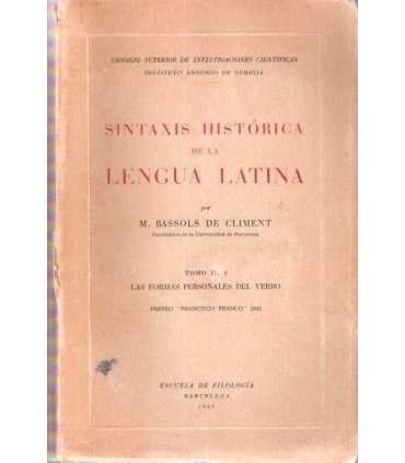 Sintaxis histórica de la Lengua Latina.