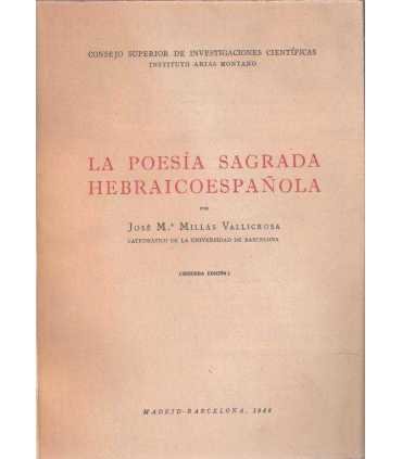 La poesía sagrada hebraicoespañola