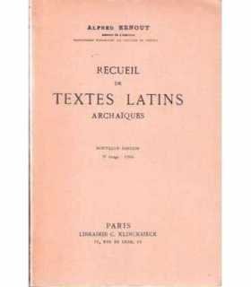 Recueil de textes latins archaïques