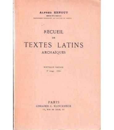 Recueil de textes latins archaïques