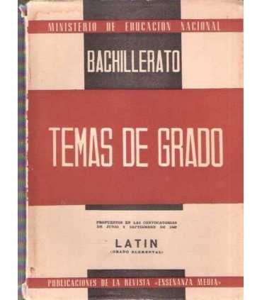 Temas de Grado. Latín (grado elemental)