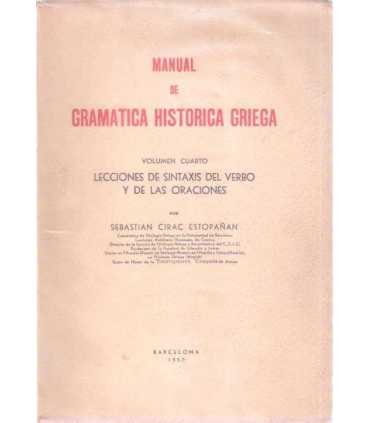 Manual de Gramática Histórica Griega, vol. Cuarto